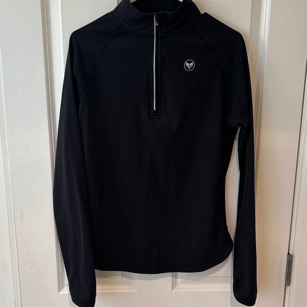 Women's Black Quarter-Zip Top
